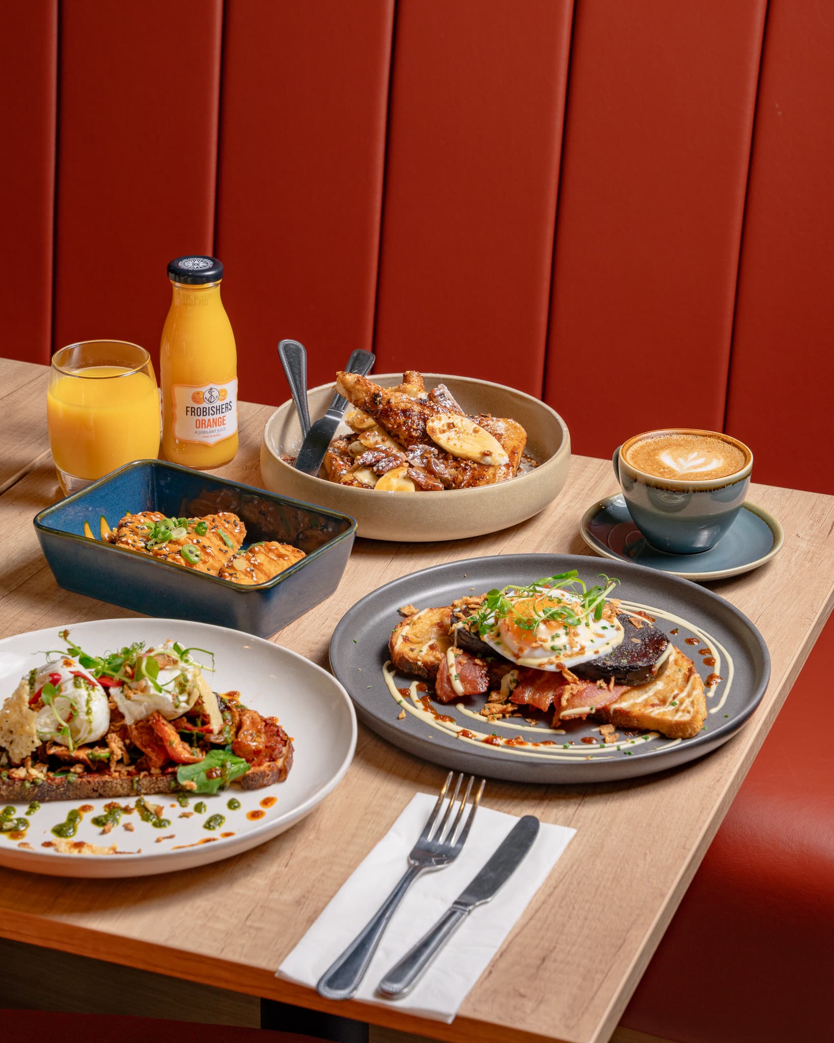 Breakfast dishes and coffee at The Switch Cafe Green Park